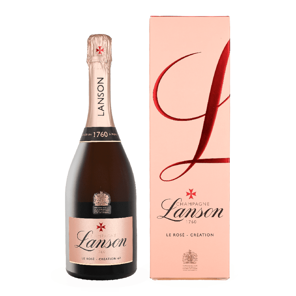 Lanson Rose Brut + GB 0.75 liter