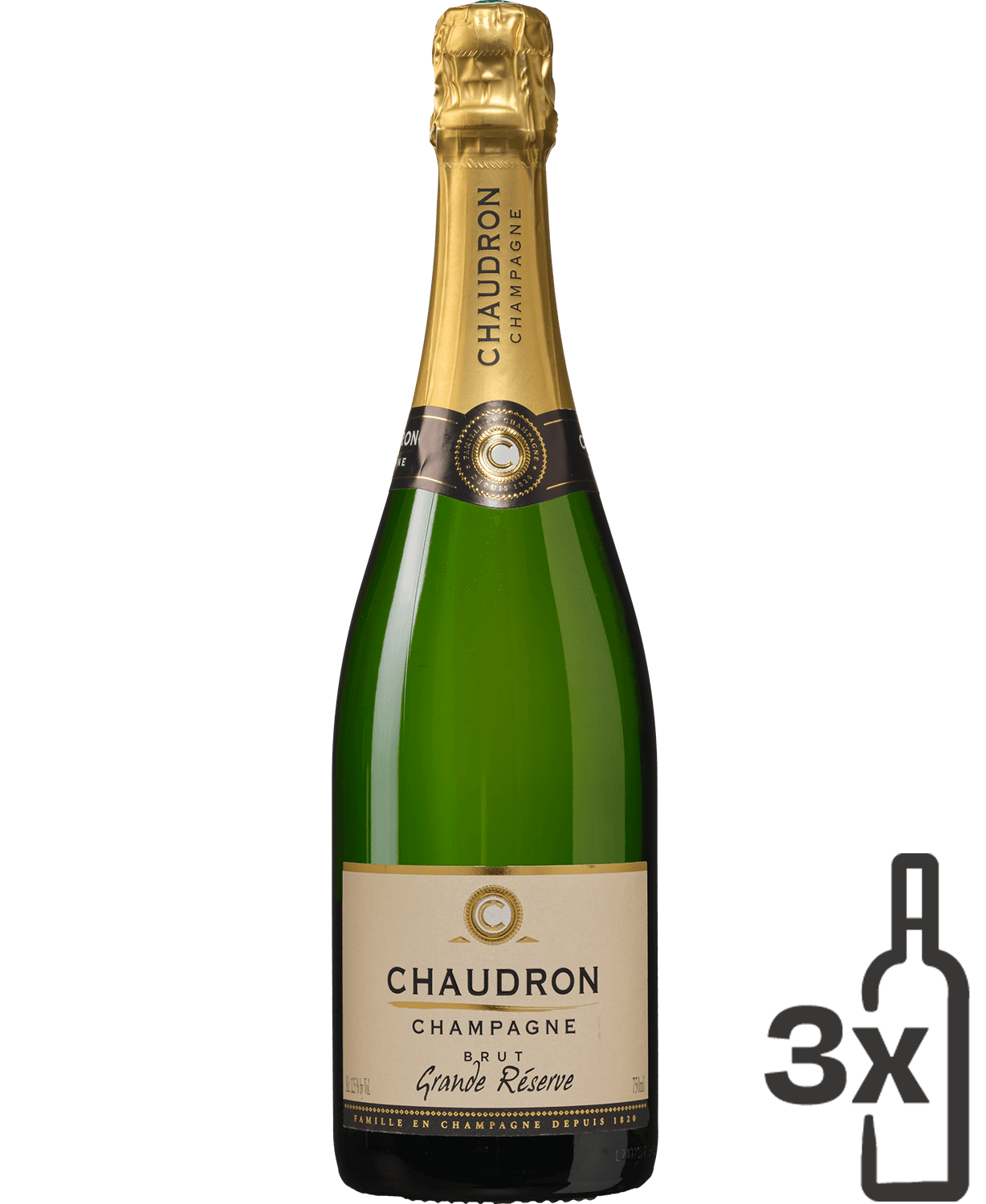 Chaudron Brut ‘Grande Réserve’ Champagne (3 flessen)